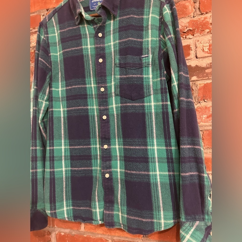 Chubbies The Ranch Plaid Flannel Button Up Large - Picture 3 of 7